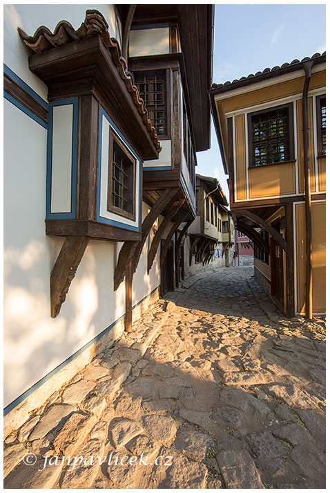 Plovdiv ,  staré město, domy Bakalova  a Bayatova