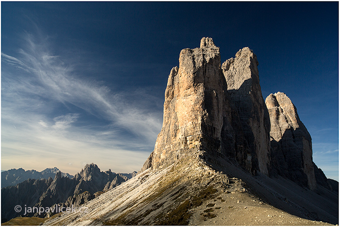 Tre Cime ze  sedla Patternsattel